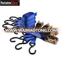 Weather Res Ergonomic Grip 1" Ratchet Straps with S Hooks