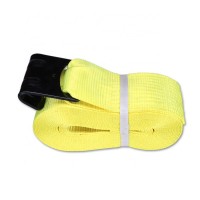 3''x27' 16200LBS Yellow Polyester Winch Straps with Flat Hooks