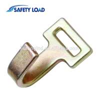 2 Inch 5 Tons Yellow Zinc Plated Steel Flat Hook For 50MM Webbing