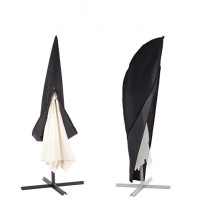 black easy to use environment friendly polyester material patio umbrella cover